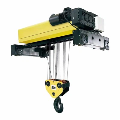 Palan électrique européen à câble métallique pour grue à double poutre